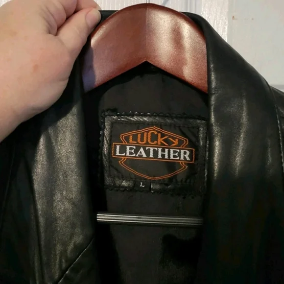 Lucky Brand Men's Black Leather Sport Coat, FREE SHIPPING! - Picture 4 of 4